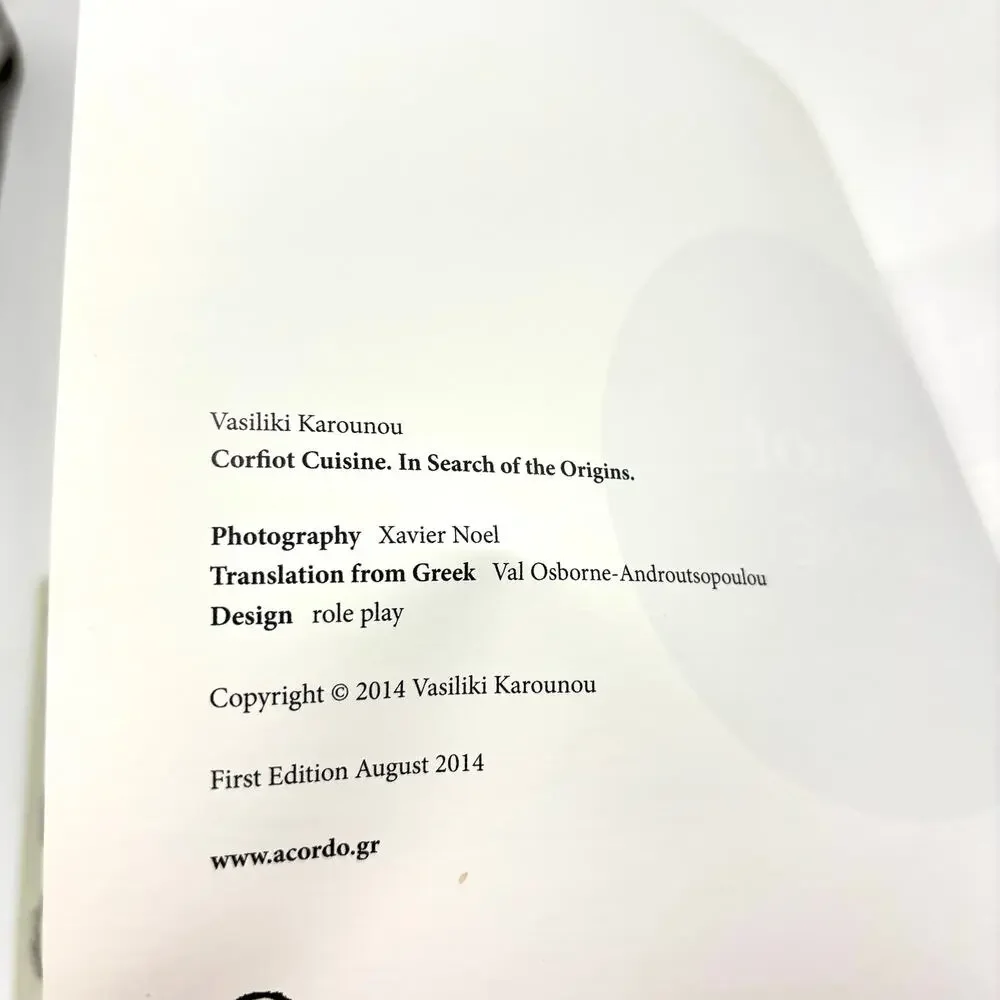 Corfiot Cuisine Greek Cookbook Recipes Corfu Greece Paperback Vasiliki Karounou